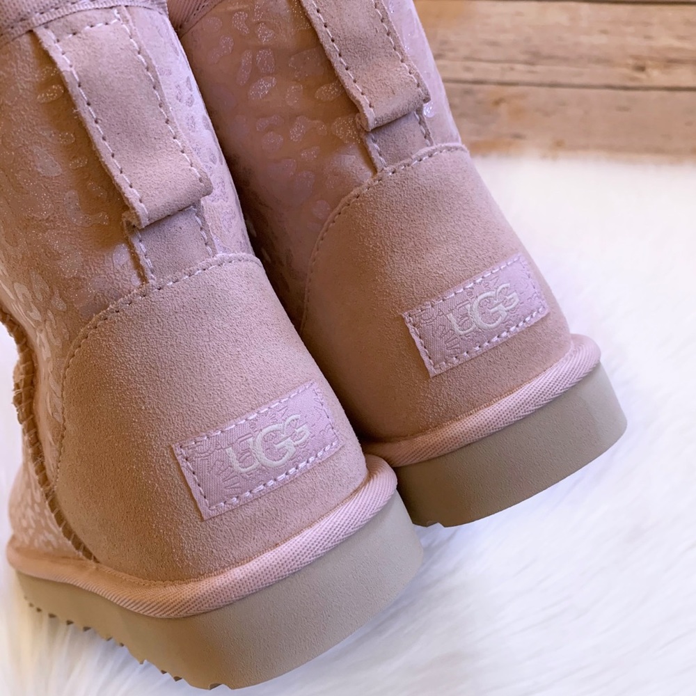 UGG Classic Mini Snow Leopard Boots In Quartz - Picture 5 of 7